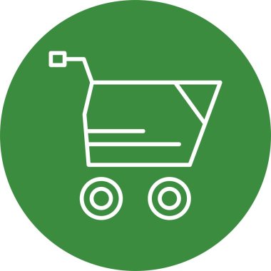 El arabası. Web simgesi basit illüstrasyon