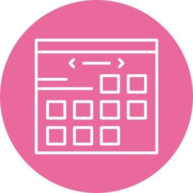 Takvim web simgesi, vektör çizim 