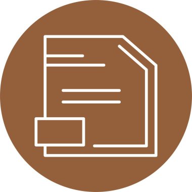 Dosya web simgesi, basit illüstrasyon