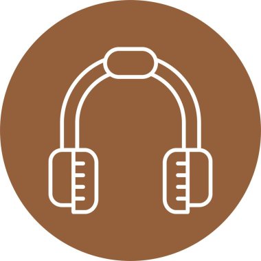 Kulaklık simgesinin vektör illüstrasyonu 