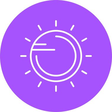 Güneş simgesi, vektör illüstrasyonu basit tasarım