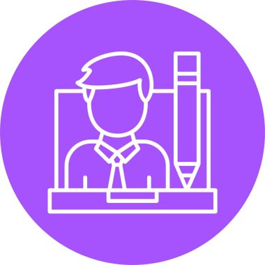 bir bilim adamı vektör çizim