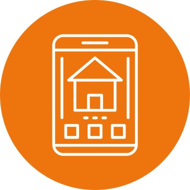 ev web simgesi basit illüstrasyon