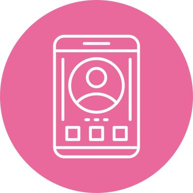 Profil web simgesi, basit illüstrasyon