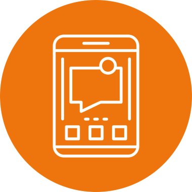 Sohbet mesajları simgesi, vektör illüstrasyonu