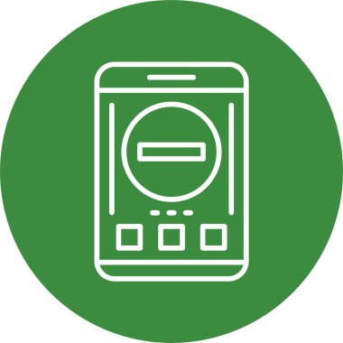 Cep telefonu, simge vektör illüstrasyonu basit tasarım