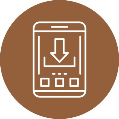 Düğme Web simgesi basit illüstrasyonunu indir