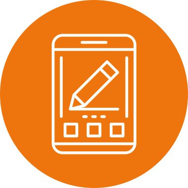 Cep telefonu, simge vektör illüstrasyonu basit tasarım