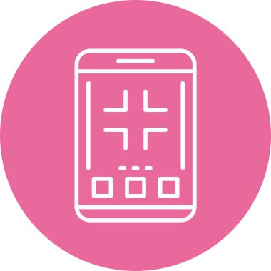 Cep telefonu, simge vektör illüstrasyonu basit tasarım