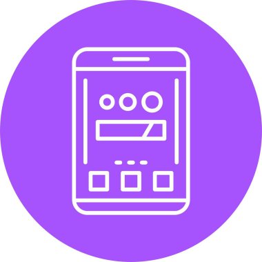 Cep telefonu, simge vektör illüstrasyonu basit tasarım