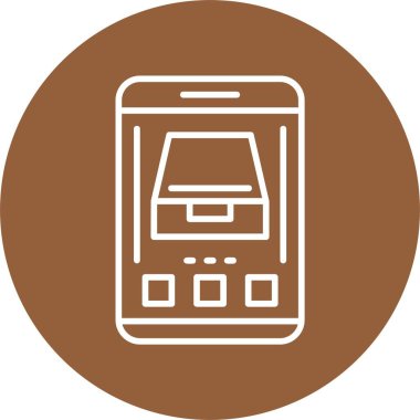 Cep telefonu, simge vektör illüstrasyonu basit tasarım