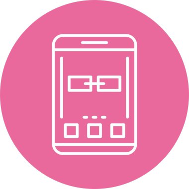 Cep telefonu, simge vektör illüstrasyonu basit tasarım