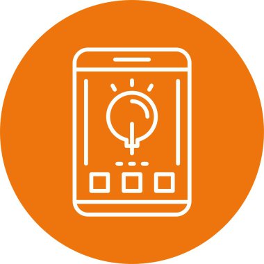 Ampul lambası simgesi, vektör illüstrasyonu