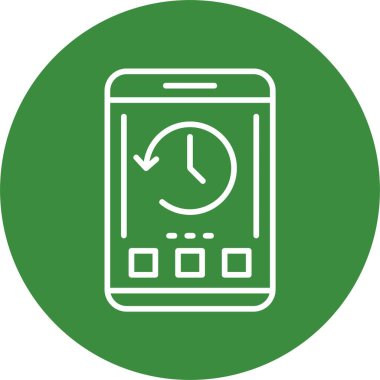 Cep telefonu, simge vektör illüstrasyonu basit tasarım