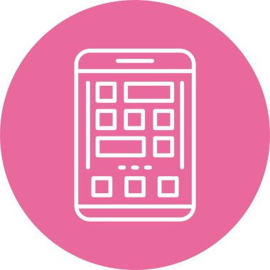 Izgara ağ simgesi basit illüstrasyon