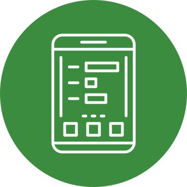 Cep telefonu, simge vektör illüstrasyonu basit tasarım