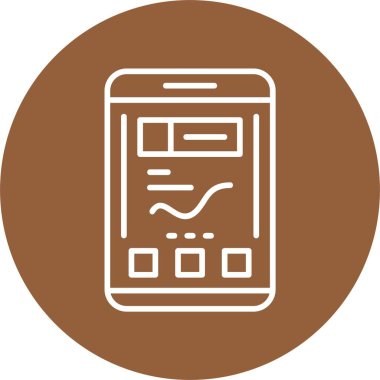 Grafikli analitik simgesi, vektör illüstrasyonu basit tasarım