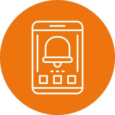 Cep telefonu, simge vektör illüstrasyonu basit tasarım