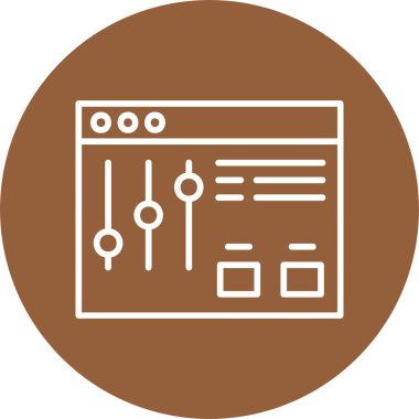 Filtre ağ simgesi basit illüstrasyon