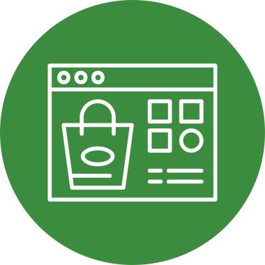 Eşsiz alışveriş sepeti çizgisi vektör simgesi