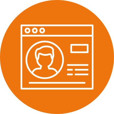 Kullanıcı web simgesi basit illüstrasyon 