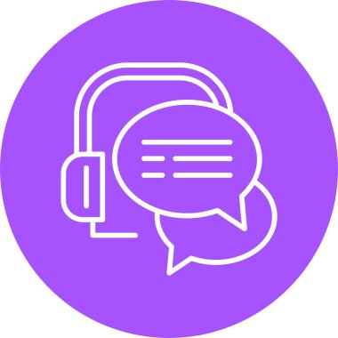 Canlı Sohbet web simgesi basit illüstrasyon