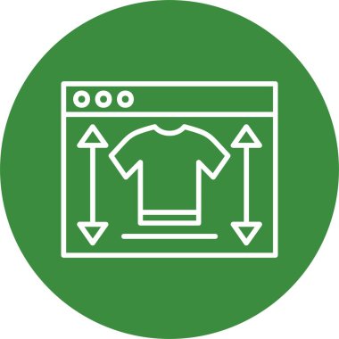 Eşsiz t-shirt çizgisi vektör simgesi