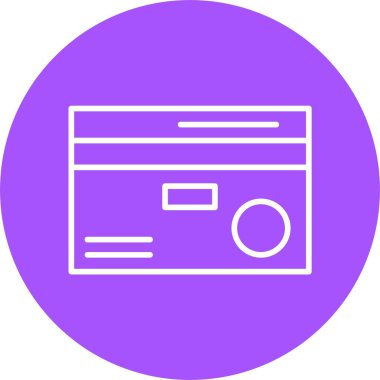 Banka kartı web simgesi, vektör 