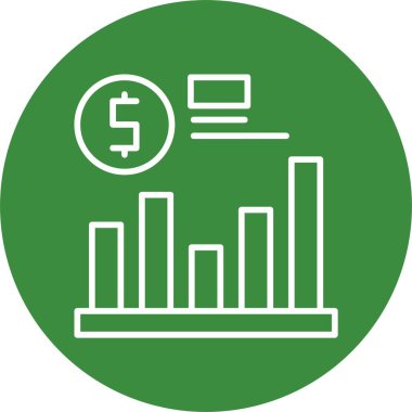 Finans grafik web simgesi basit illüstrasyon