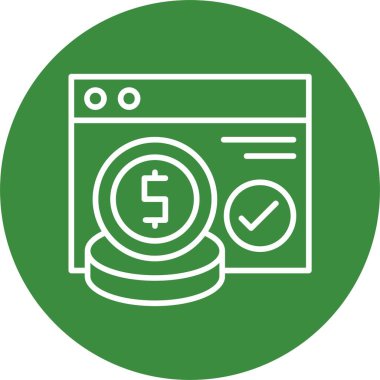 Para için. Web simgesi basit illüstrasyon