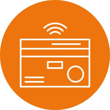 Temassız ödeme simgesi vektör illüstrasyonu