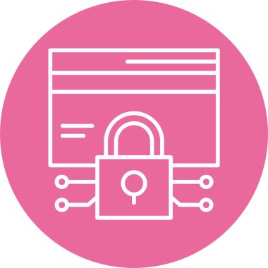 Modern kilit simgesinin vektör illüstrasyonu