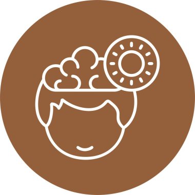 güzel beyin simgesi vektör simgesi