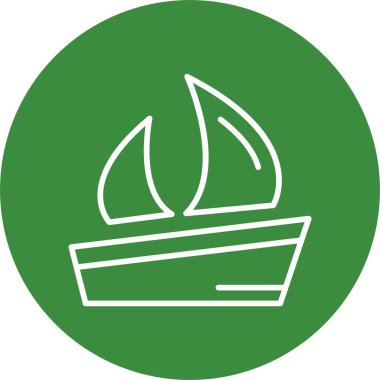 Tekne. Web simgesi basit illüstrasyon 