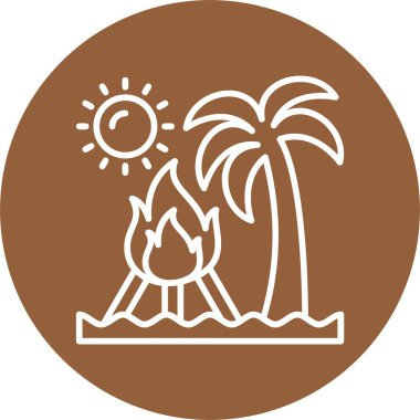 yanan alev simgesi, vektör illüstrasyonu