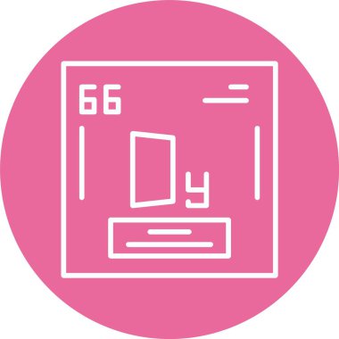 Dissprosium web simgesi vektör çizimi