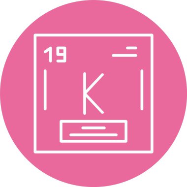 Potasyum web simgesi vektör çizimi
