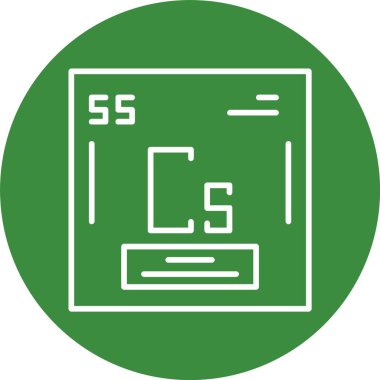 Caesium web simgesi vektör illüstrasyonu