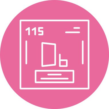 Dubnium web simgesi vektör illüstrasyonu