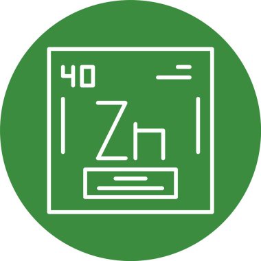 Periyodik tablonun Zirkonyum kimyasal elementi. Vektör izole edilmiş sembol Zr