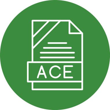 ACE dosya biçimi, web simgesi, vektör illüstrasyonu