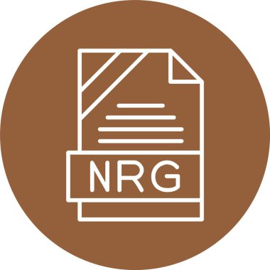 NRG dosya biçimi, web simgesi, vektör illüstrasyonu