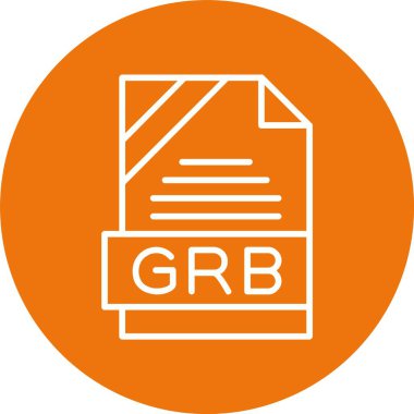 GRB dosya biçimi, web simgesi, vektör illüstrasyonu