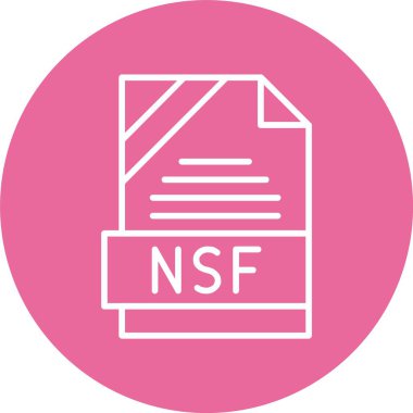 NSF file format, web icon, vector illustration clipart