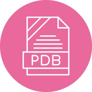 PDB dosya biçimi, web simgesi, vektör illüstrasyonu