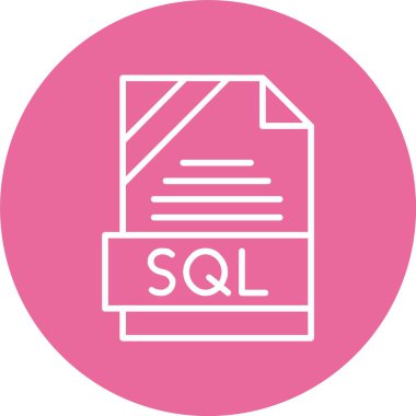 SQL dosya biçimi, web simgesi, vektör illüstrasyonu