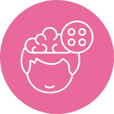 Vektör çizimi, insan düşüncesinin simgesi, daha fazla