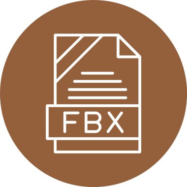 FBX dosya biçimi, web simgesi, vektör illüstrasyonu