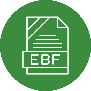 EBF file format, web icon, vector illustration clipart