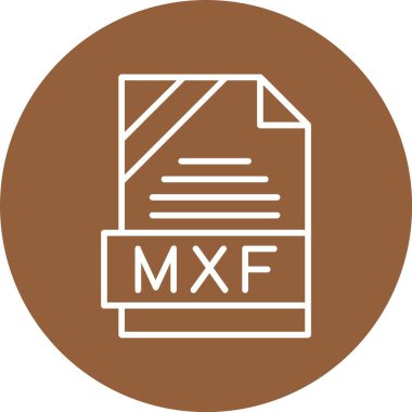 MXF dosya biçimi, web simgesi, vektör illüstrasyonu